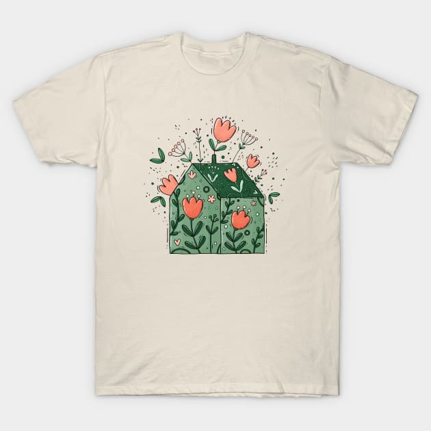 Blooming house T-Shirt by Tania Tania